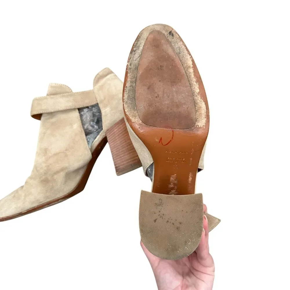 AQUATALIA Freddi Cutout Buckle Bootie‎ Beige Sz 11